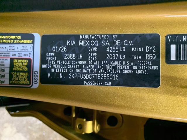 2026 Sparkling Yellow Kia K4 GT-Line Turbo FWD Hatchback