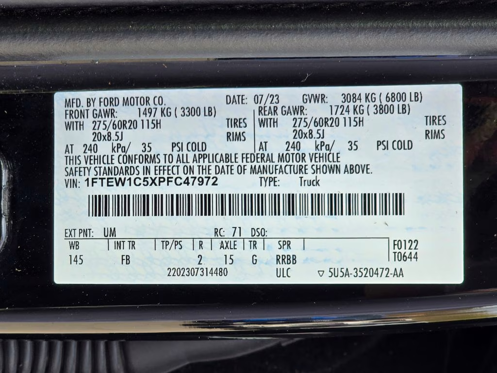 2023 Agate Black Metallic Ford F-150 XLT RWD Truck