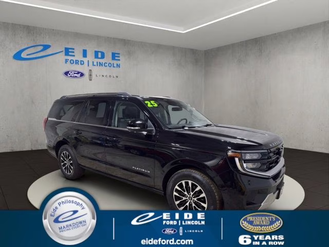 2025 Agate Black Metallic Ford Expedition Max Platinum 4X4 SUV