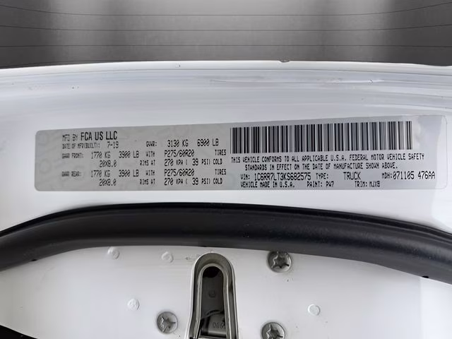 2019 Bright White Clearcoat Ram 1500 Classic Warlock 4X4 Truck