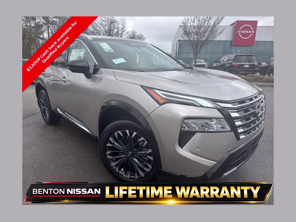 2026 Champagne Silver/Black Nissan Rogue Platinum AWD SUV