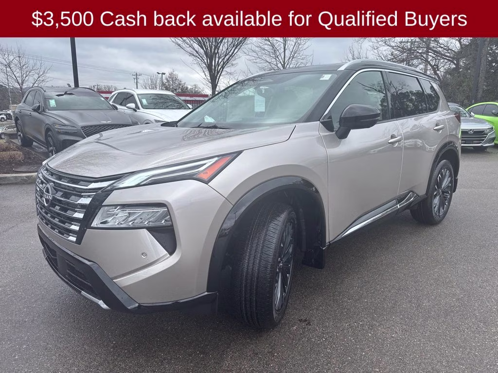 2026 Champagne Silver/Black Nissan Rogue Platinum AWD SUV