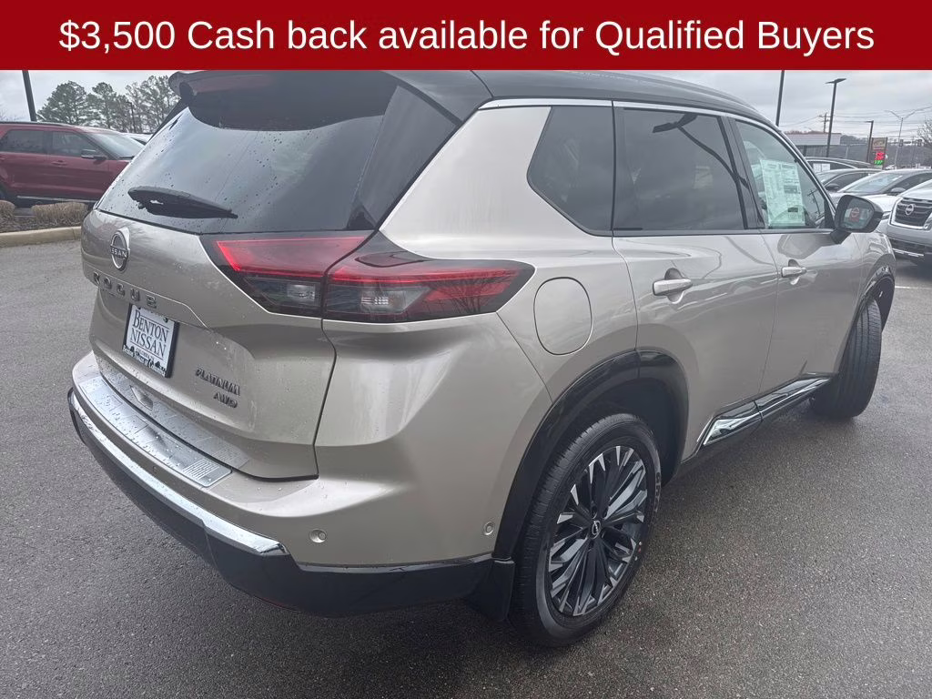 2026 Champagne Silver/Black Nissan Rogue Platinum AWD SUV