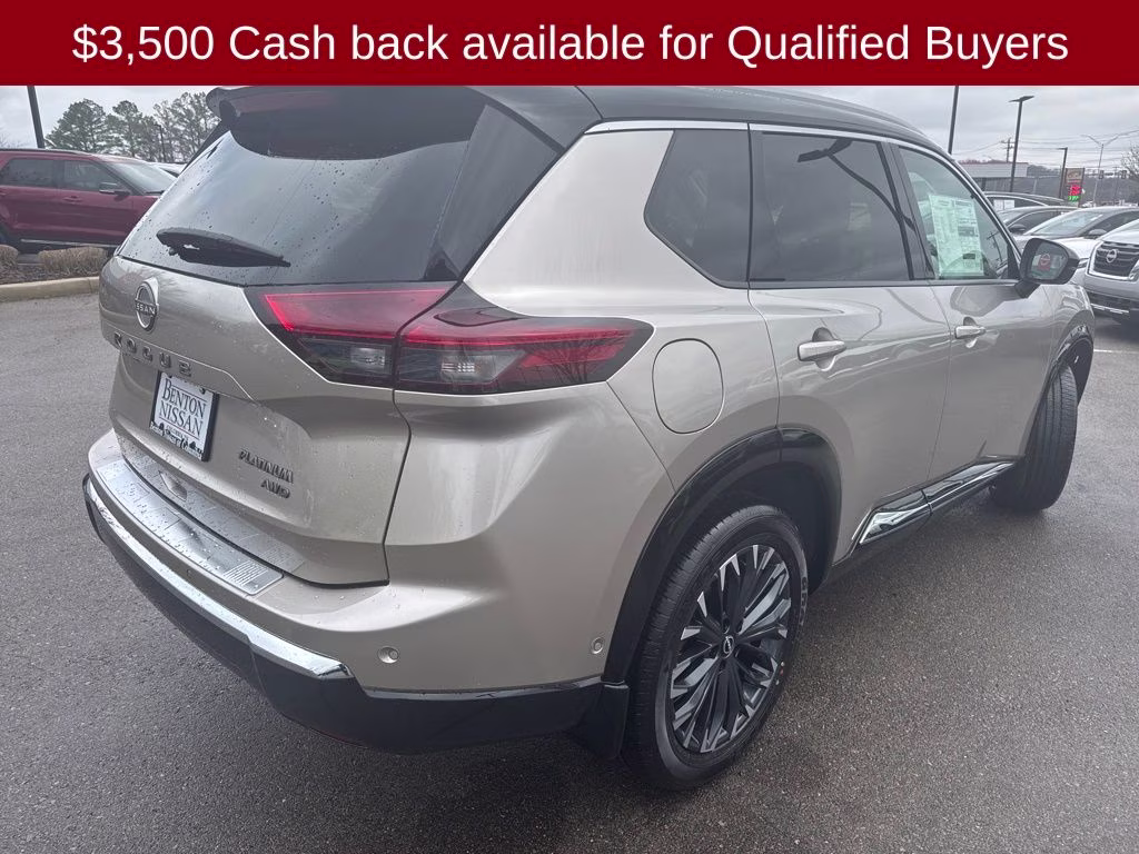 2026 Champagne Silver/Black Nissan Rogue Platinum AWD SUV