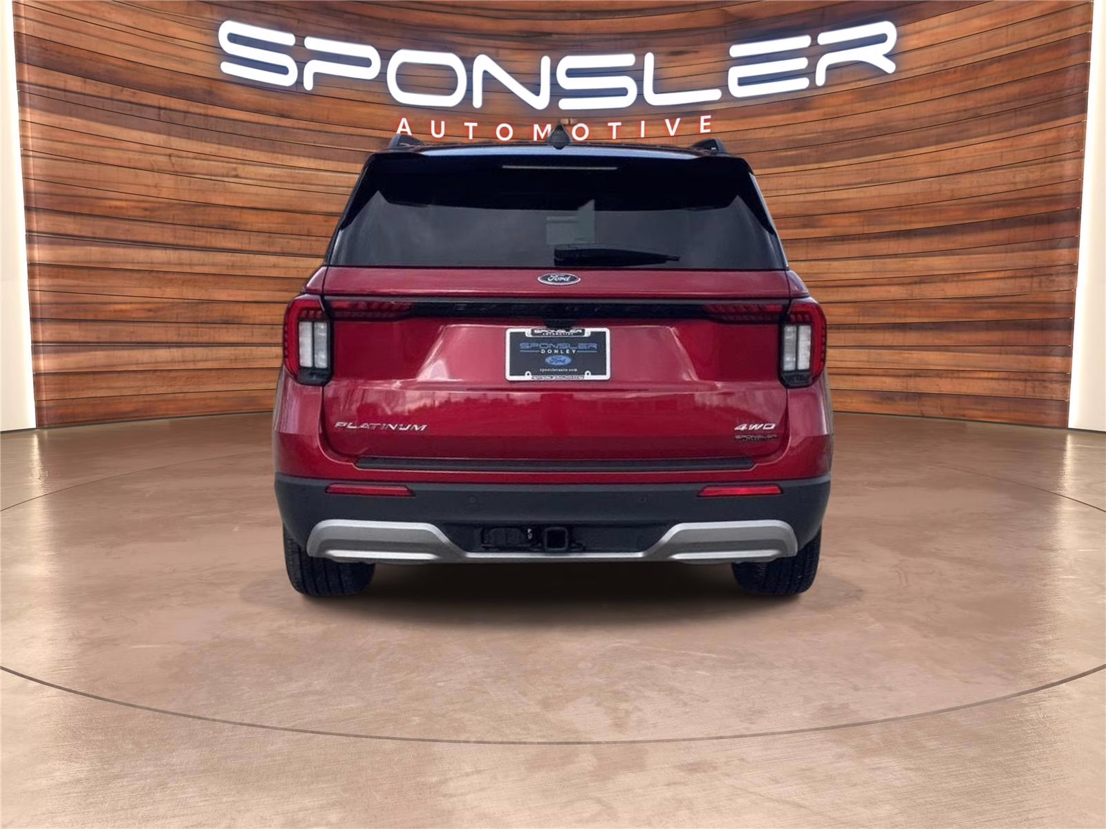 2026 Rapid Red Metallic Tinted Clearcoat Ford Explorer Platinum 4X4 SUV