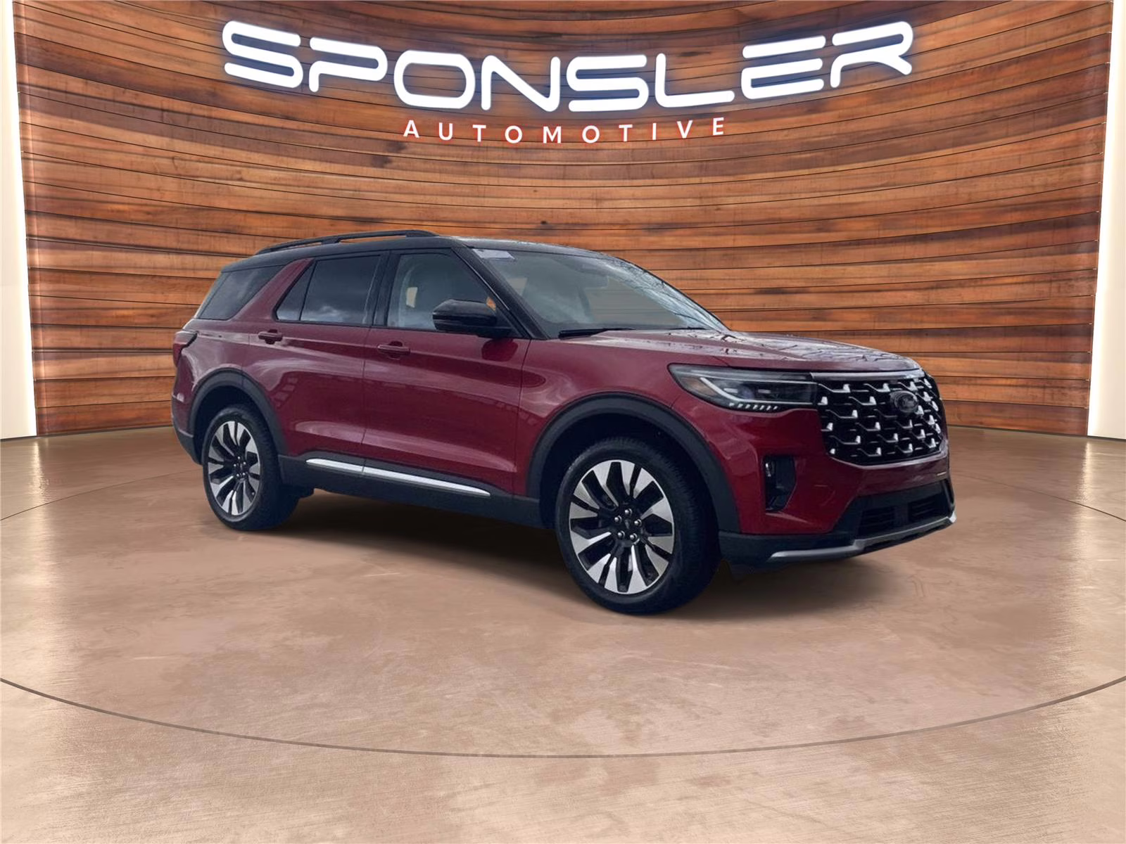 2026 Rapid Red Metallic Tinted Clearcoat Ford Explorer Platinum 4X4 SUV