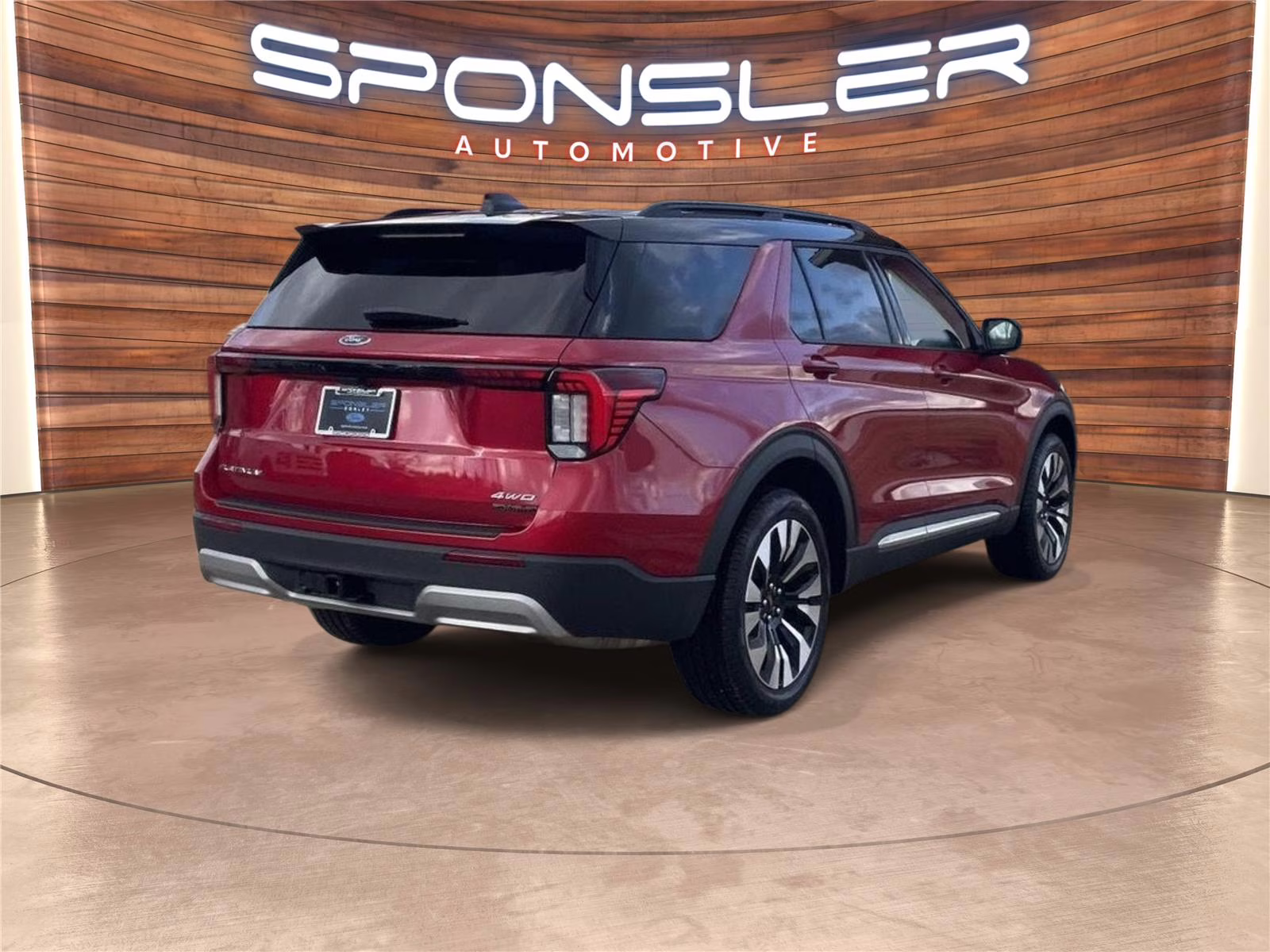 2026 Rapid Red Metallic Tinted Clearcoat Ford Explorer Platinum 4X4 SUV