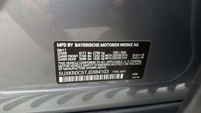 2018 Space Gray Metallic BMW X5 xDrive35i AWD SUV