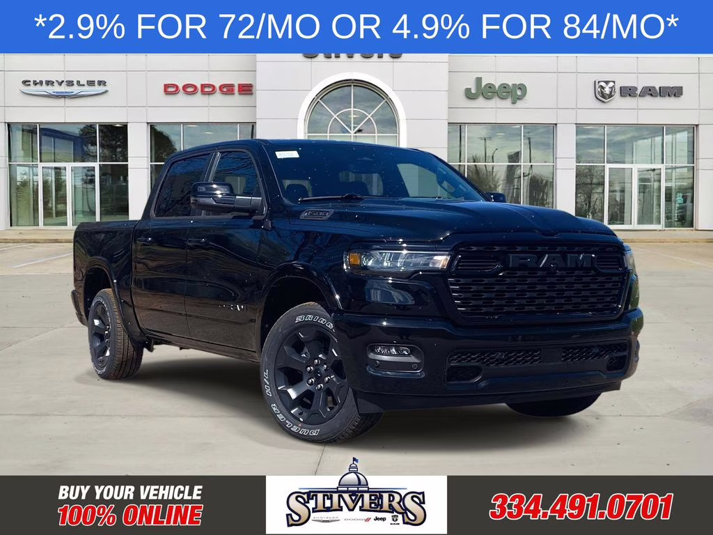 2026 Diamond Black Crystal Pearlcoat Ram 1500 Big Horn/Lone Star 4X4 Truck