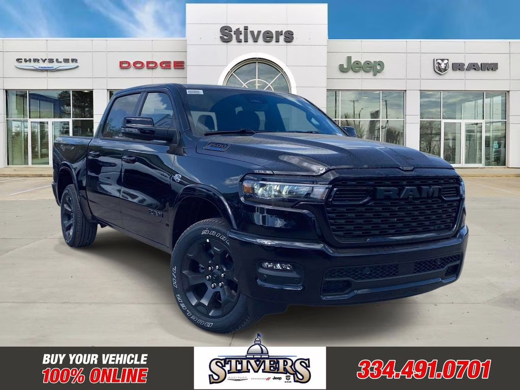 2026 Diamond Black Crystal Pearlcoat Ram 1500 Big Horn/Lone Star 4X4 Truck