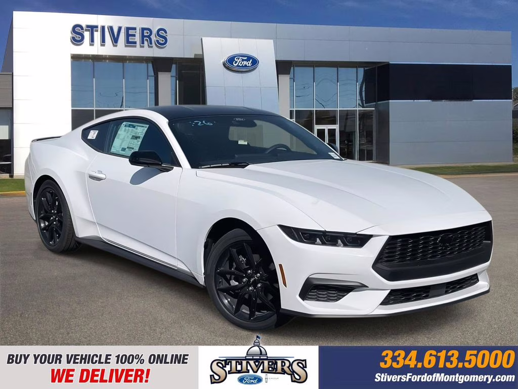 2026 Oxford White Ford Mustang EcoBoost RWD Coupe