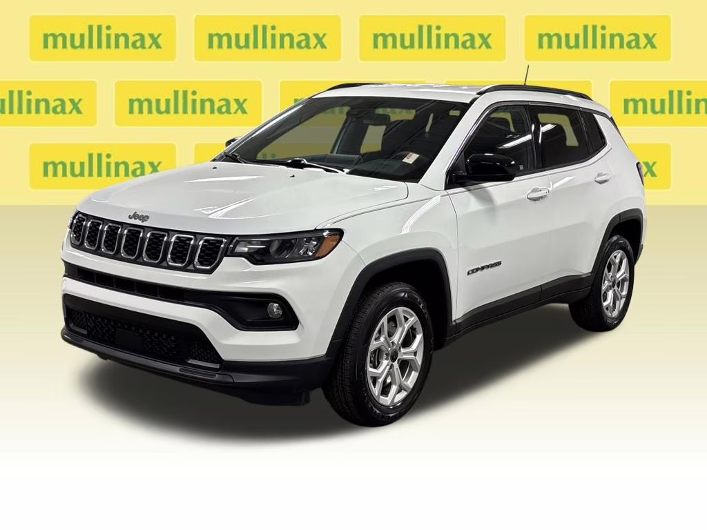 2025 Bright White Clearcoat Jeep Compass Latitude 4X4 SUV