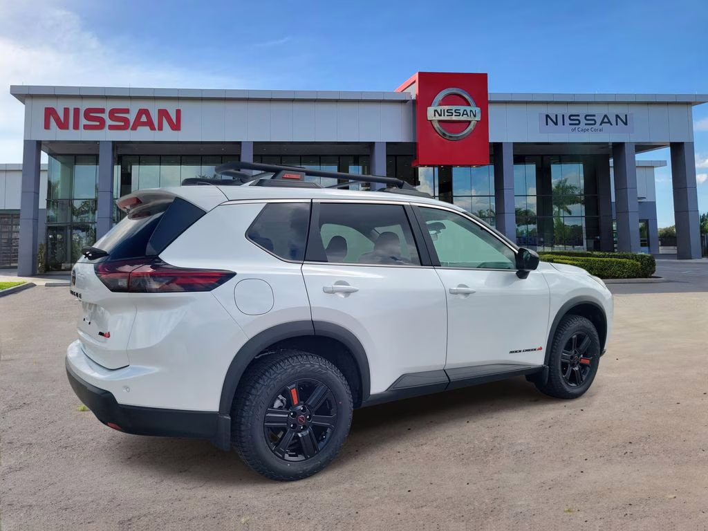 2026 Everest White Pearl Tricoat Nissan Rogue Rock Creek AWD SUV