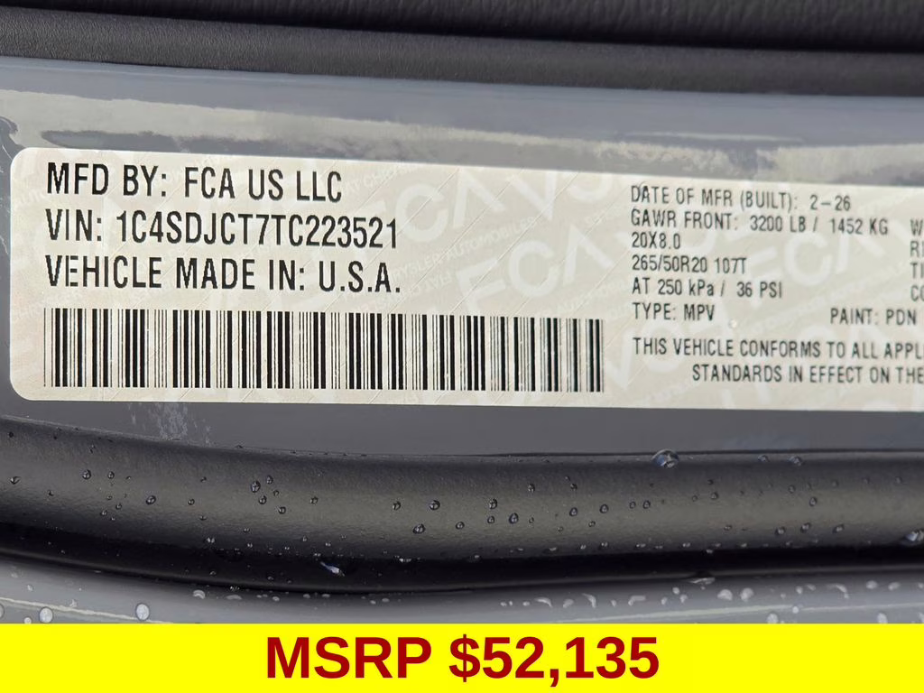2026 Destroyer Gray Clearcoat Dodge Durango GT Plus HEMI V8 AWD SUV