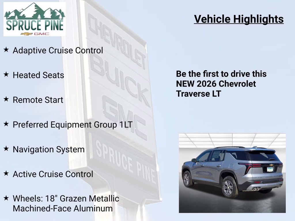 2026 Sterling Gray Metallic Chevrolet Traverse LT FWD SUV