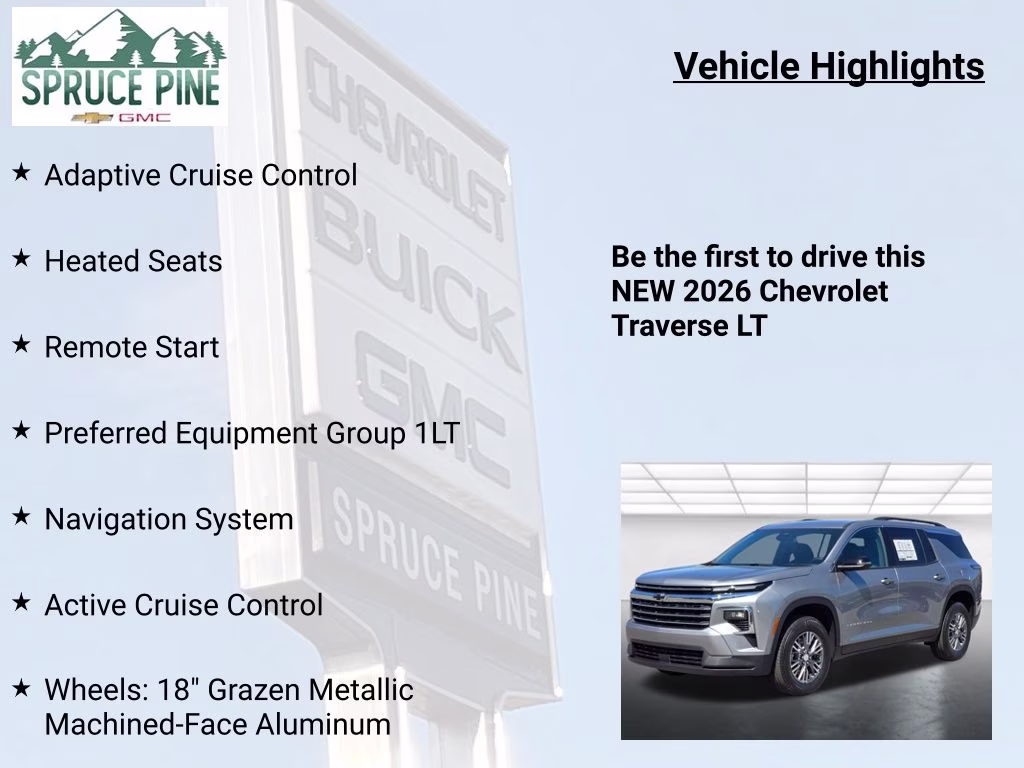 2026 Sterling Gray Metallic Chevrolet Traverse LT FWD SUV