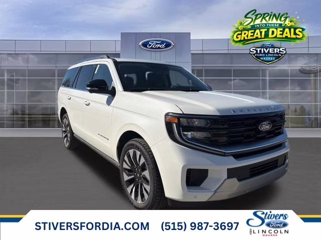 2026 Star White Metallic Tri-Coat Ford Expedition Platinum 4X4 SUV