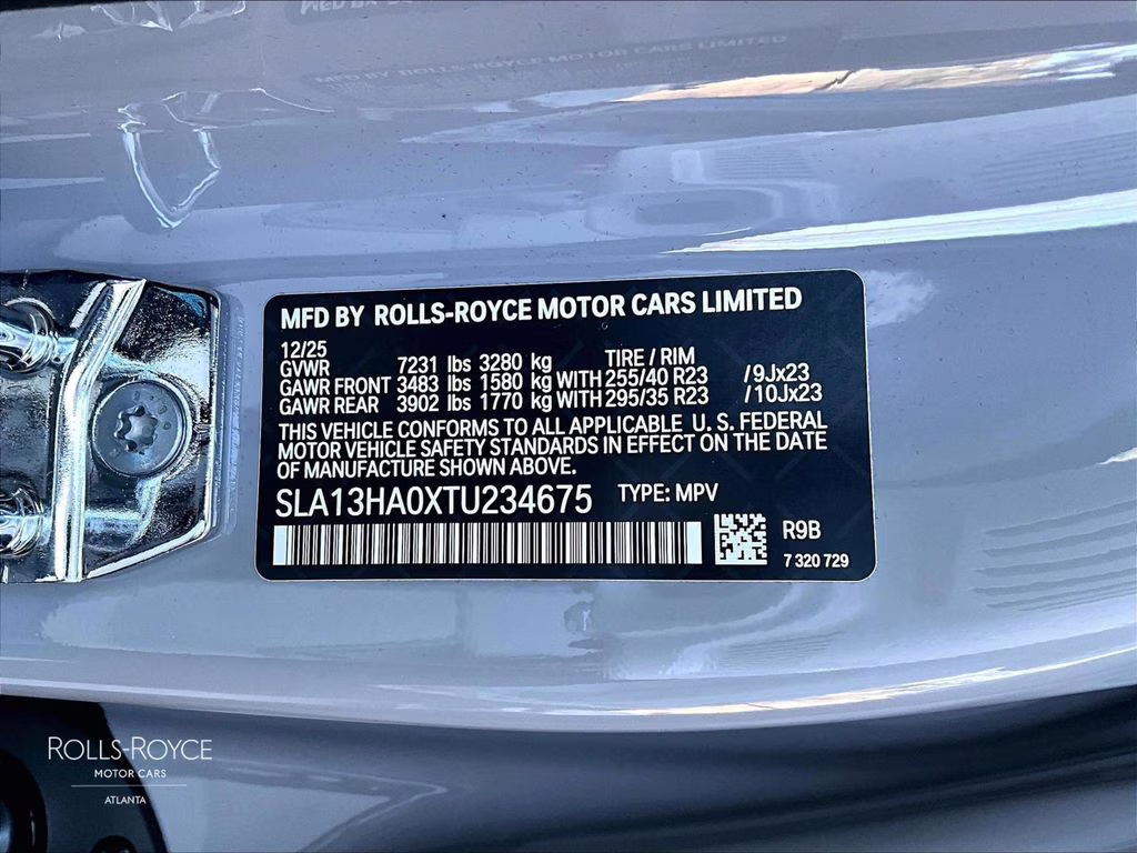 2026 Tempest Gray Rolls-Royce Cullinan AWD SUV