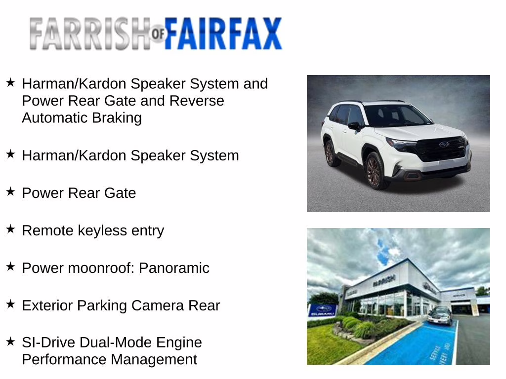 2026 Crystal White Pearl Subaru Forester Sport AWD SUV