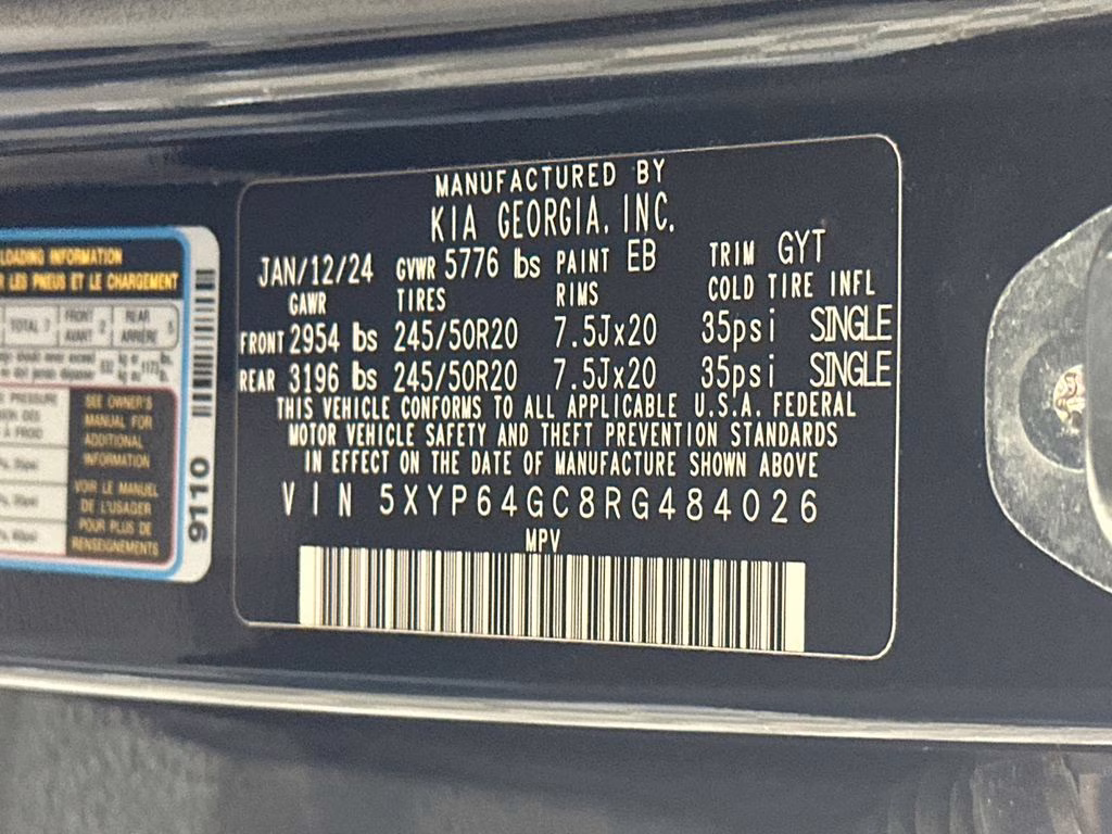 2024 Ebony Black Kia Telluride S FWD SUV