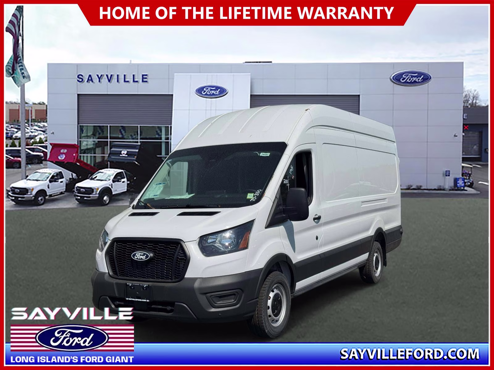 2026 Oxford White Ford Transit Cargo Van T-250 148 EL Hi Rf 9150 GVWR RWD RWD Van