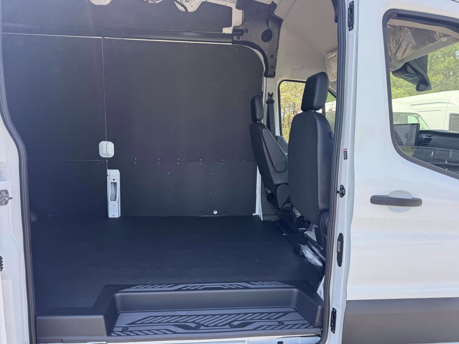 2026 Oxford White Ford Transit Cargo Van T-350 148 EL Hi Rf 9500 GVWR RWD RWD Van