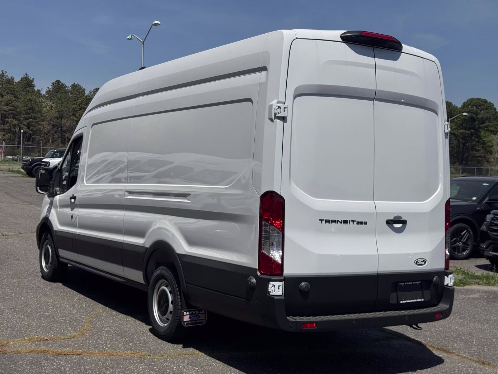 2026 Oxford White Ford Transit Cargo Van T-350 148 EL Hi Rf 9500 GVWR RWD RWD Van