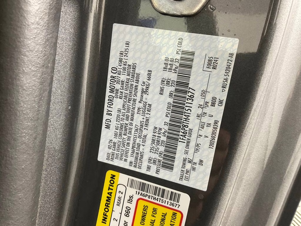 2026 Gray Metallic Ford Mustang EcoBoost RWD Coupe