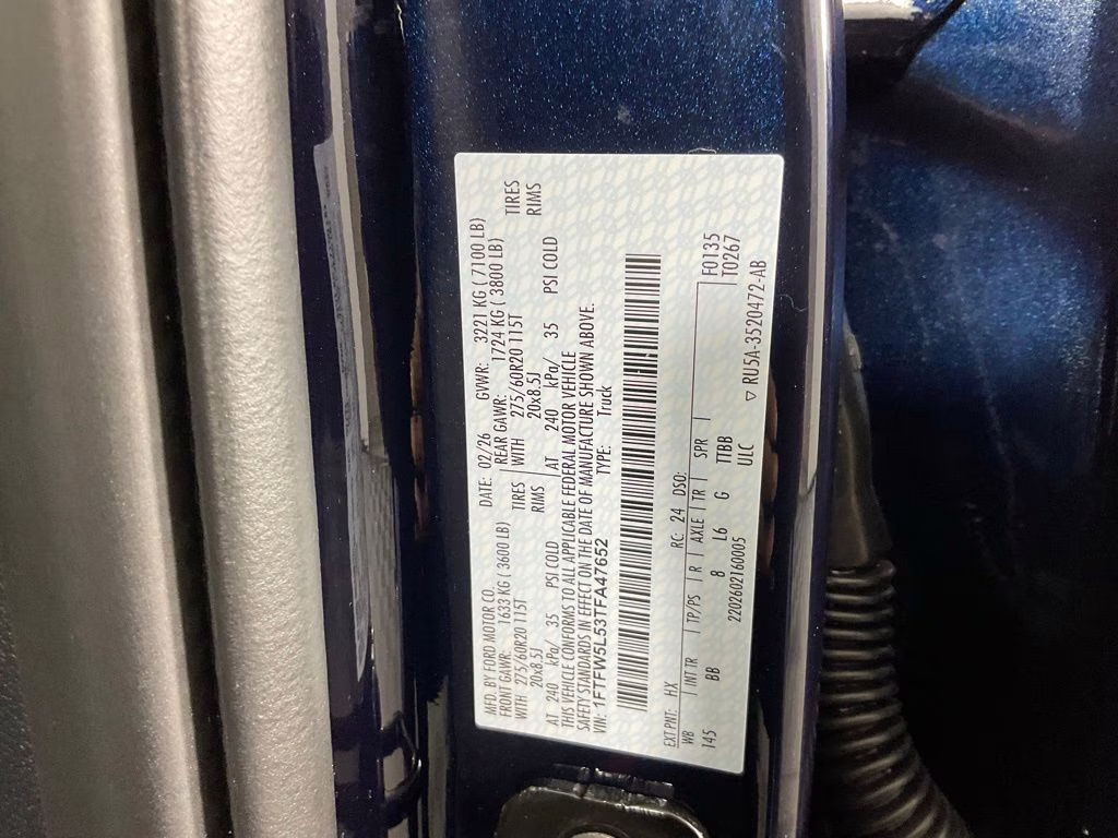 2026 Blue Metallic Ford F-150 Lariat 4X4 Truck