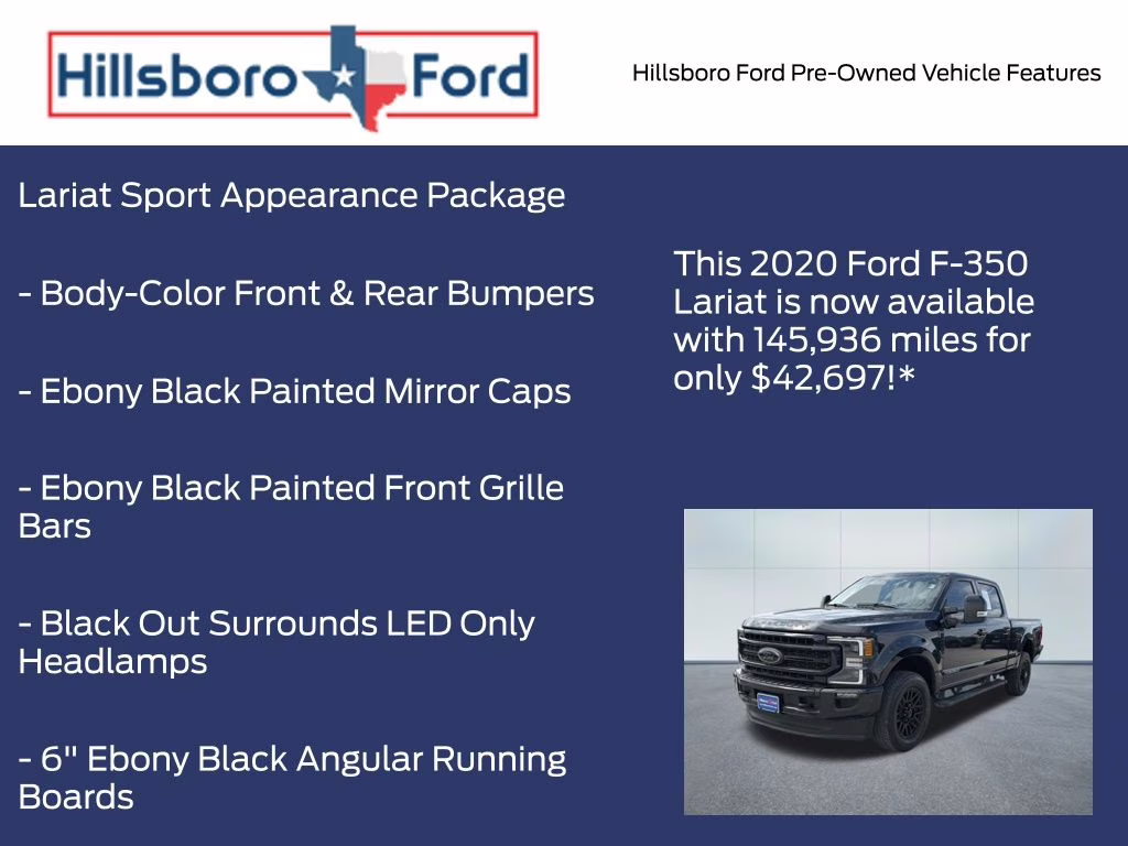2020 Agate Black Metallic Ford Super Duty F-350 SRW Lariat 4X4 Truck