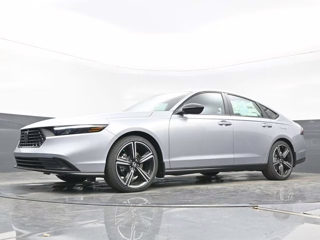 2026 Solar Silver Metallic Honda Accord Hybrid Sport FWD Sedan