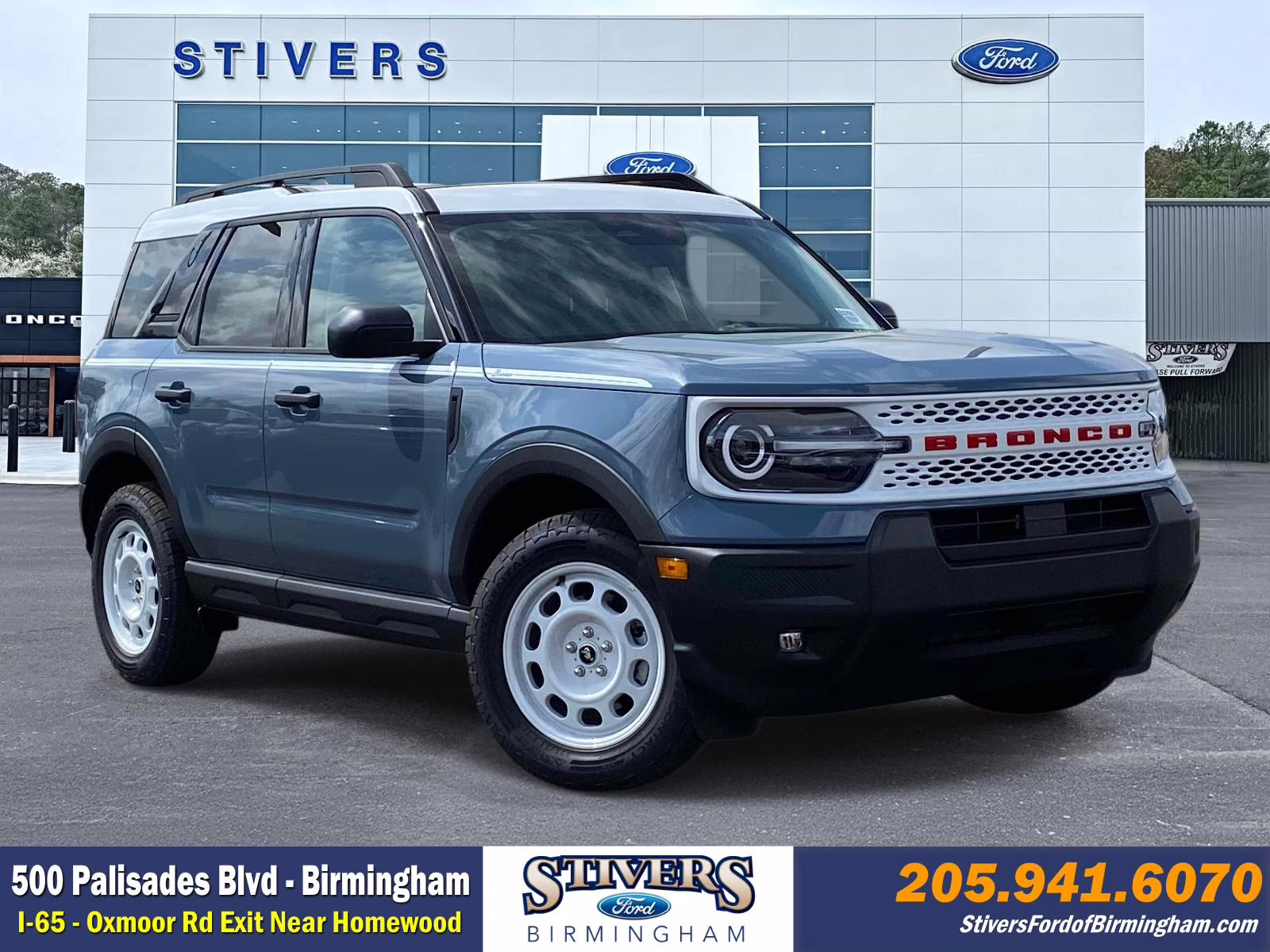 2026 Azure Gray Metallic Tri-Coat Ford Bronco Sport Heritage 4X4 SUV