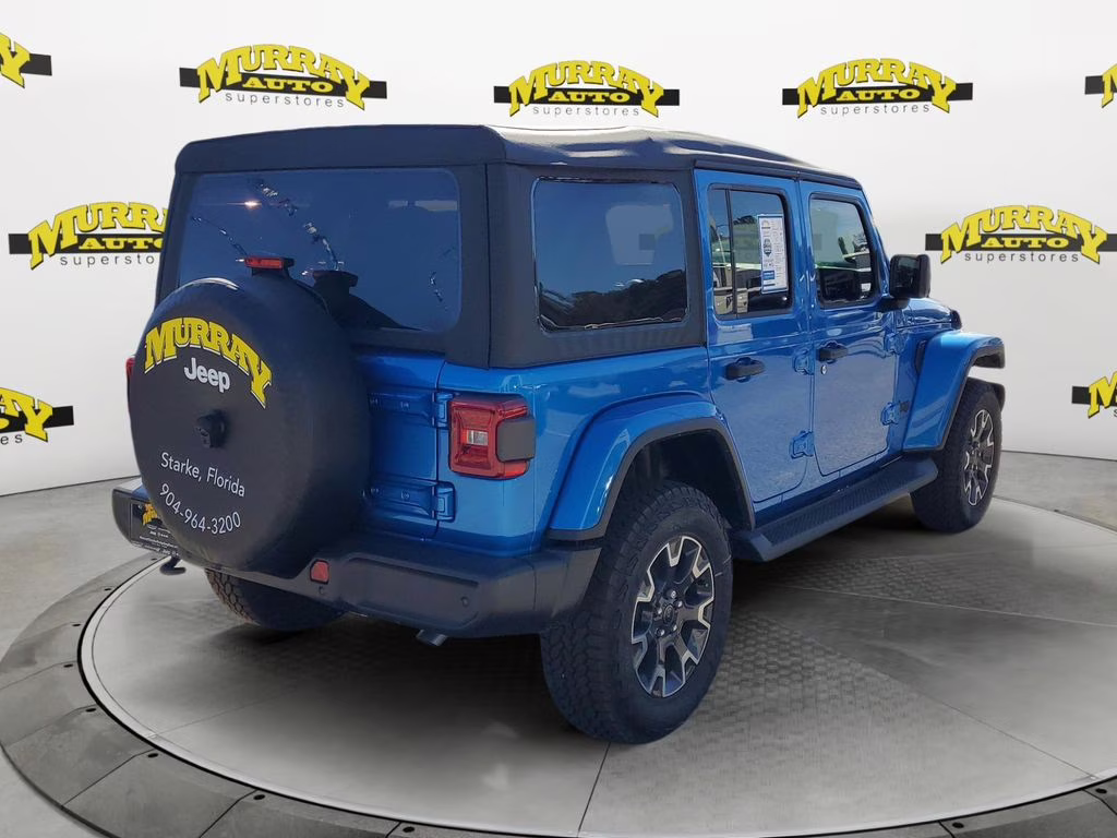 2025 Hydro Blue Pearl Coat Jeep Wrangler Sahara 4X4 SUV
