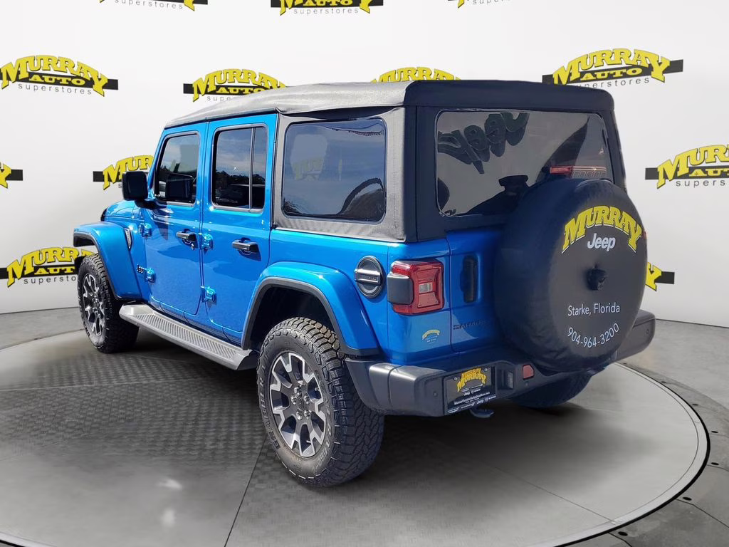 2025 Hydro Blue Pearl Coat Jeep Wrangler Sahara 4X4 SUV