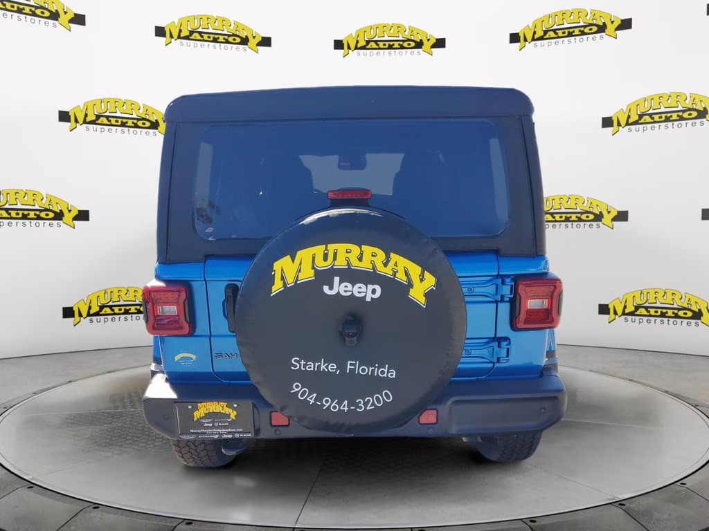 2025 Hydro Blue Pearl Coat Jeep Wrangler Sahara 4X4 SUV