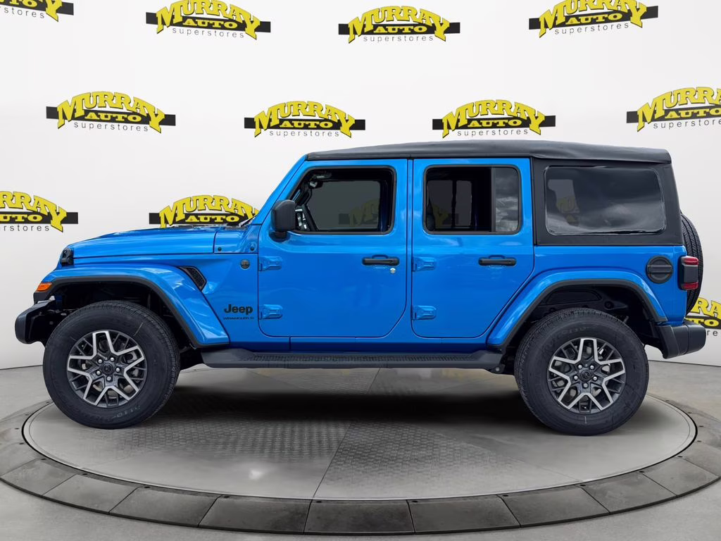 2025 Hydro Blue Pearl Coat Jeep Wrangler Sahara 4X4 SUV