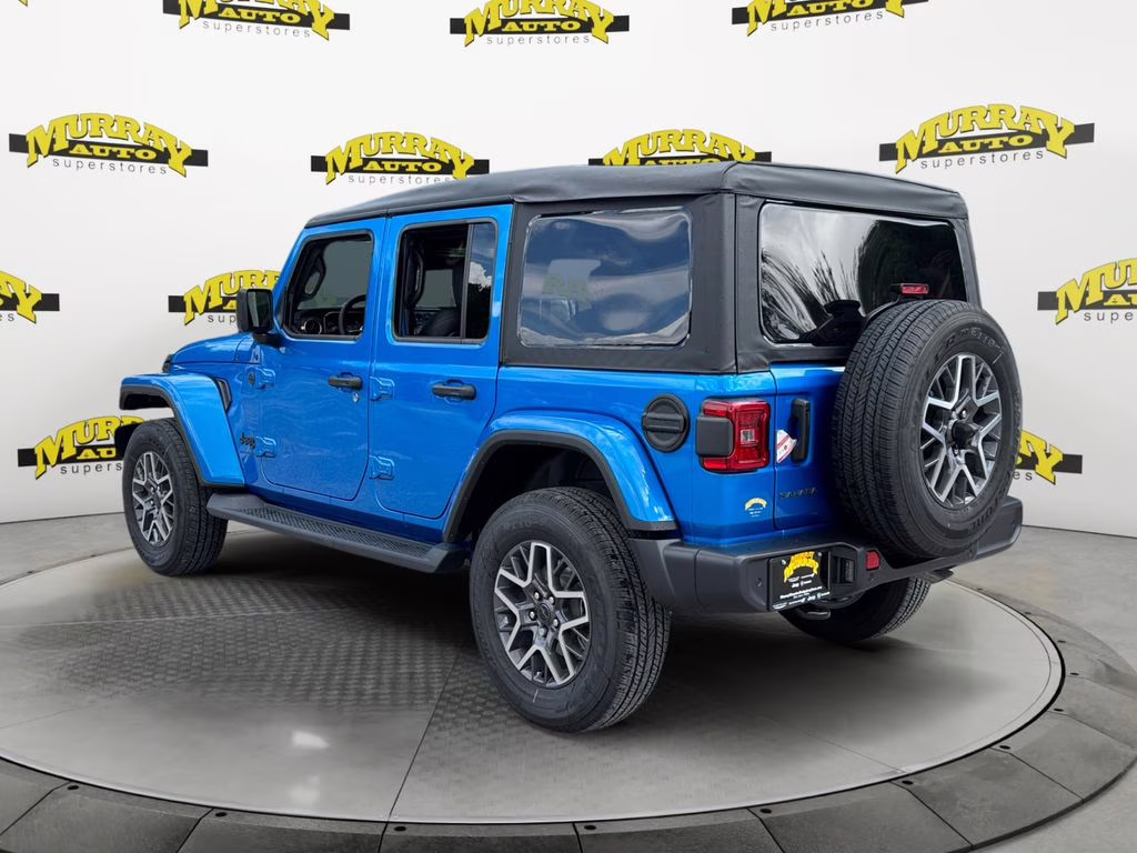 2025 Hydro Blue Pearl Coat Jeep Wrangler Sahara 4X4 SUV