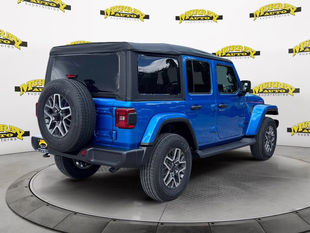 2025 Hydro Blue Pearl Coat Jeep Wrangler Sahara 4X4 SUV