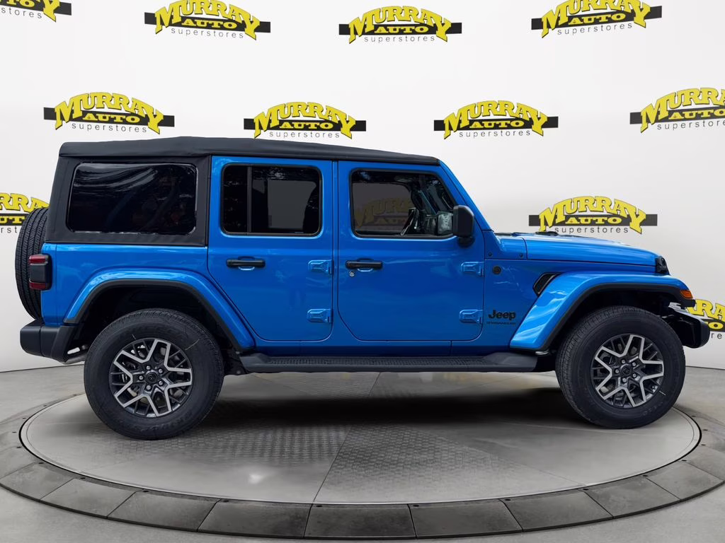 2025 Hydro Blue Pearl Coat Jeep Wrangler Sahara 4X4 SUV