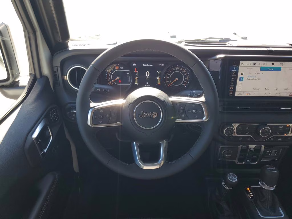 2025 Bright White Clearcoat Jeep Wrangler Sahara 4X4 SUV