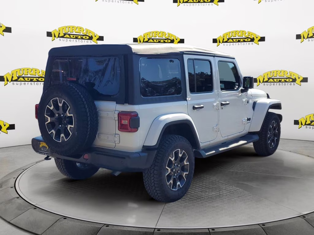 2025 Bright White Clearcoat Jeep Wrangler Sahara 4X4 SUV