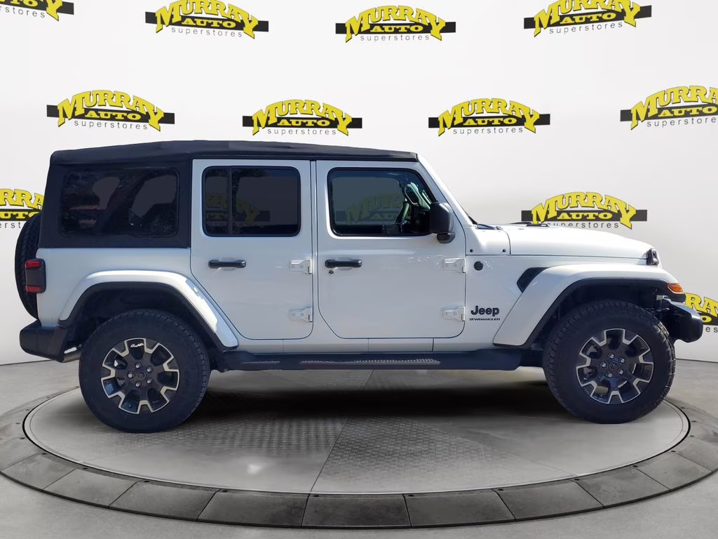 2025 Bright White Clearcoat Jeep Wrangler Sahara 4X4 SUV