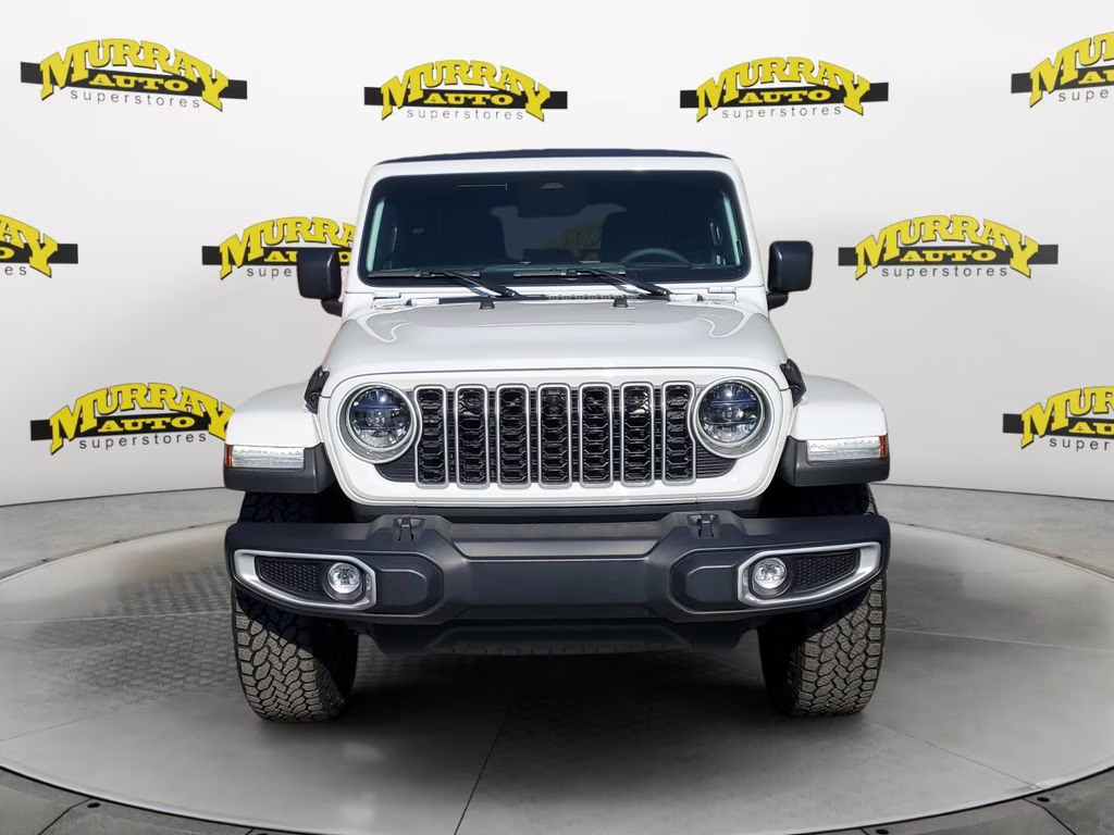 2025 Bright White Clearcoat Jeep Wrangler Sahara 4X4 SUV