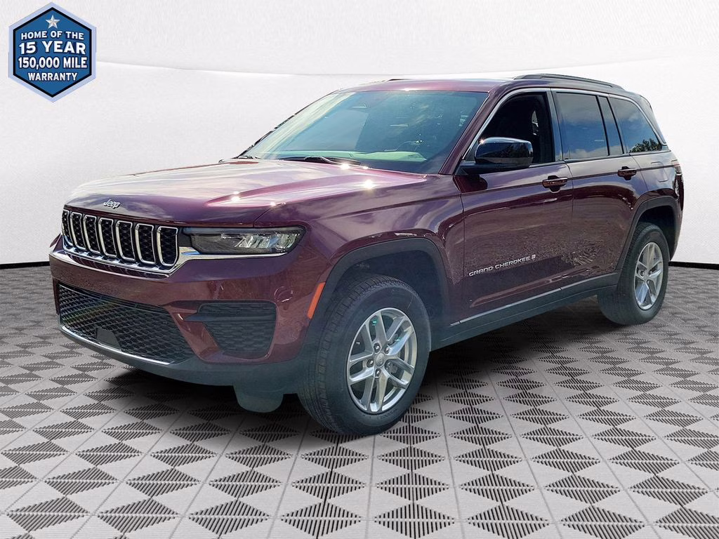 2025 Velvet Red Pearlcoat Jeep Grand Cherokee Laredo X RWD SUV