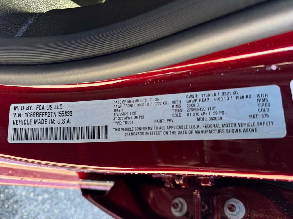 2026 Delmonico Red Pearlcoat Ram 1500 Big Horn/Lone Star 4X4 Truck