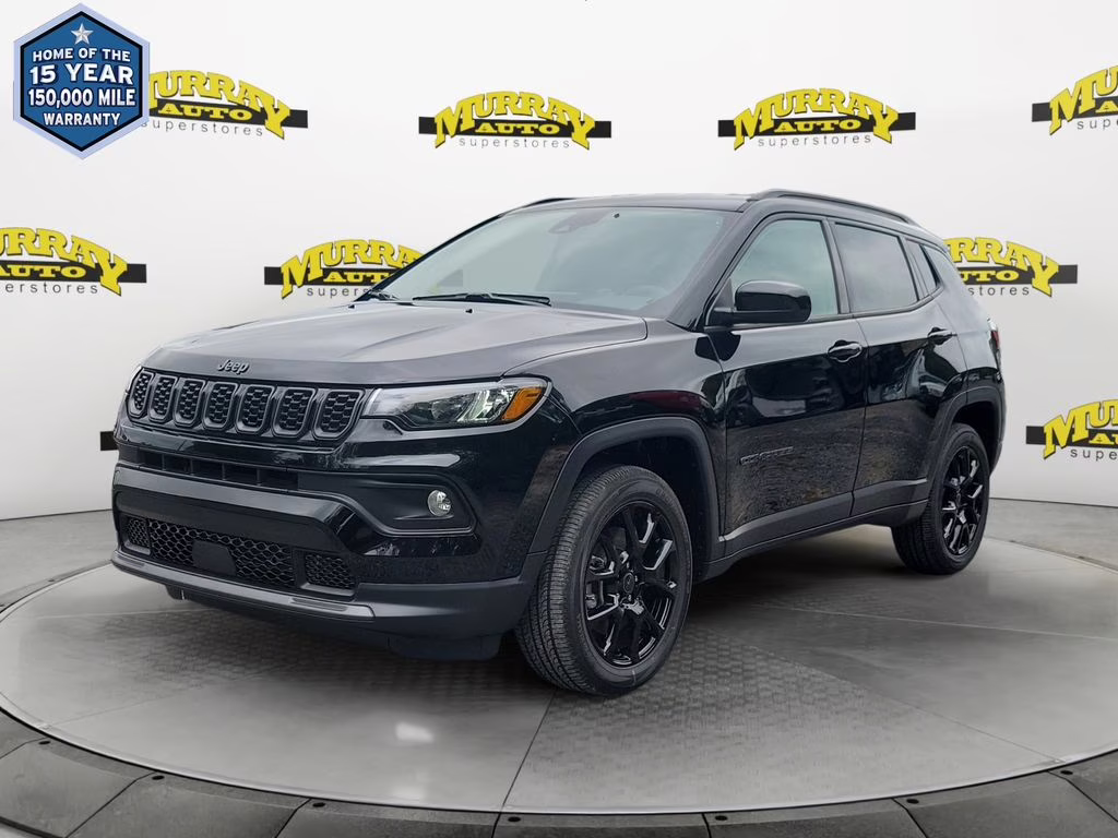 2026 Diamond Black Crystal Pearlcoat Jeep Compass Latitude 4X4 SUV