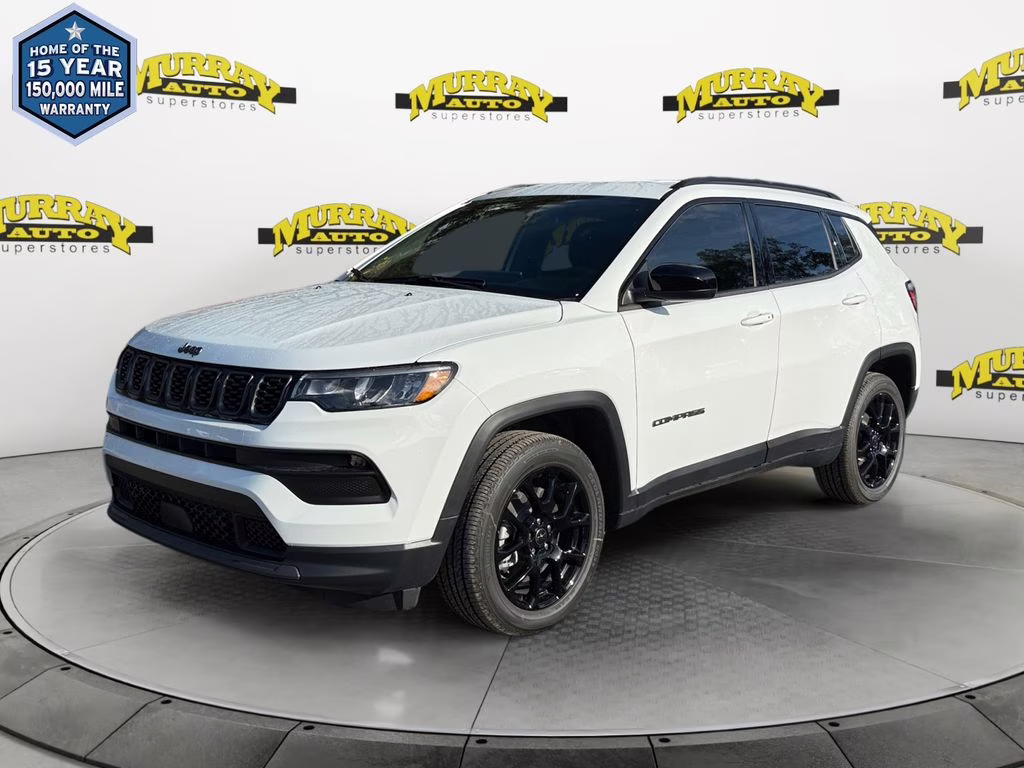 2026 Bright White Clearcoat Jeep Compass Latitude 4X4 SUV