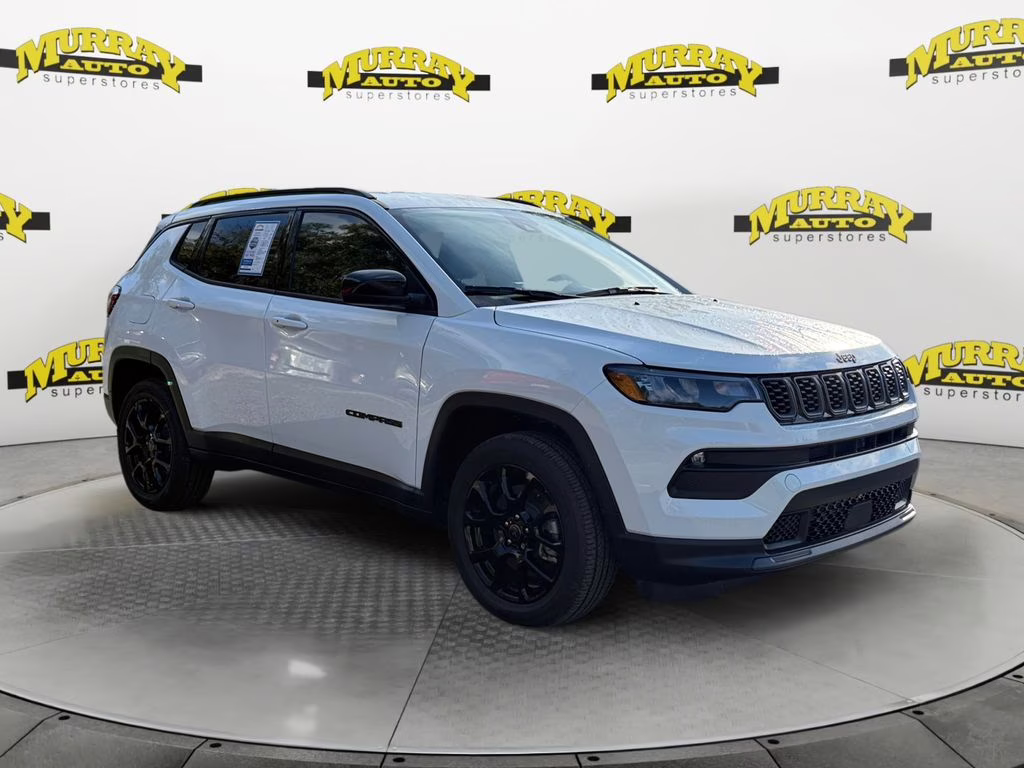 2026 Bright White Clearcoat Jeep Compass Latitude 4X4 SUV