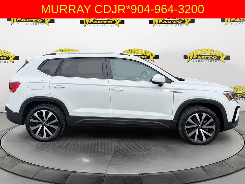 2024 Pure White Volkswagen Taos 1.5T SE FWD SUV