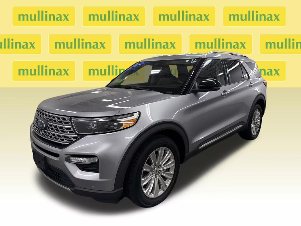 2021 Iconic Silver Metallic Ford Explorer Limited RWD SUV